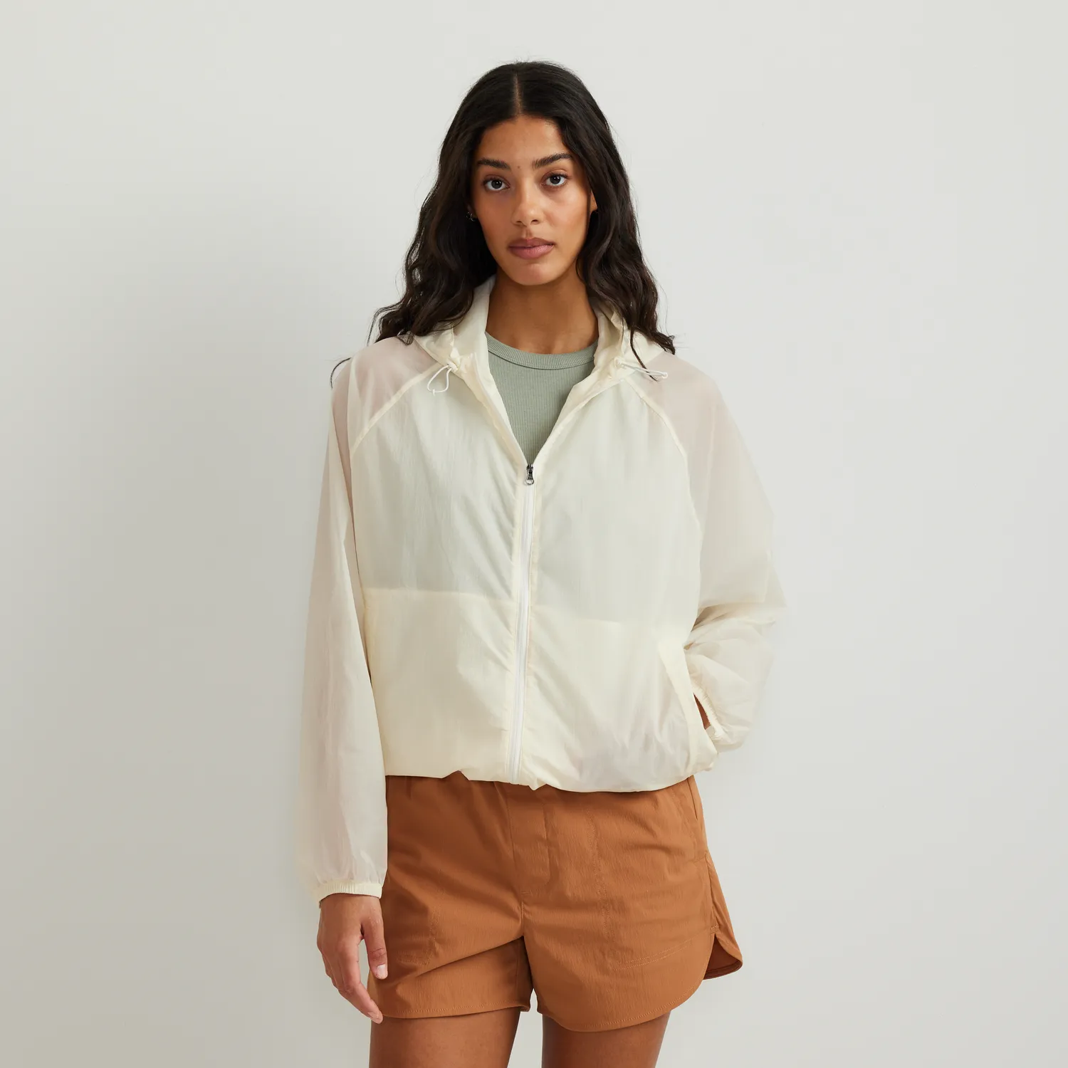 Eddie Bauer Sunbeam Sheer geaca antivant dama Ivory