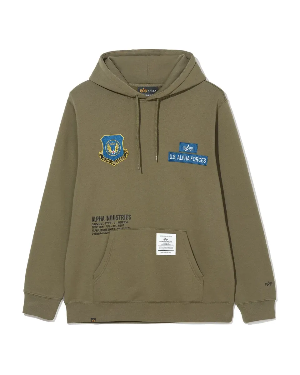 Alpha Industries U.S. Alpha Forces Badge hanorac olive bumbac