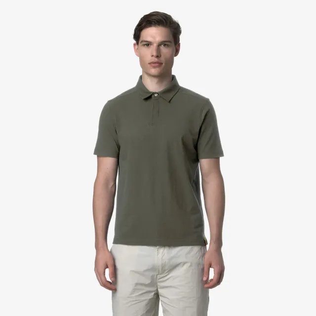 K-Way Cotton Vincelle tricou polo barbati verde lichen
