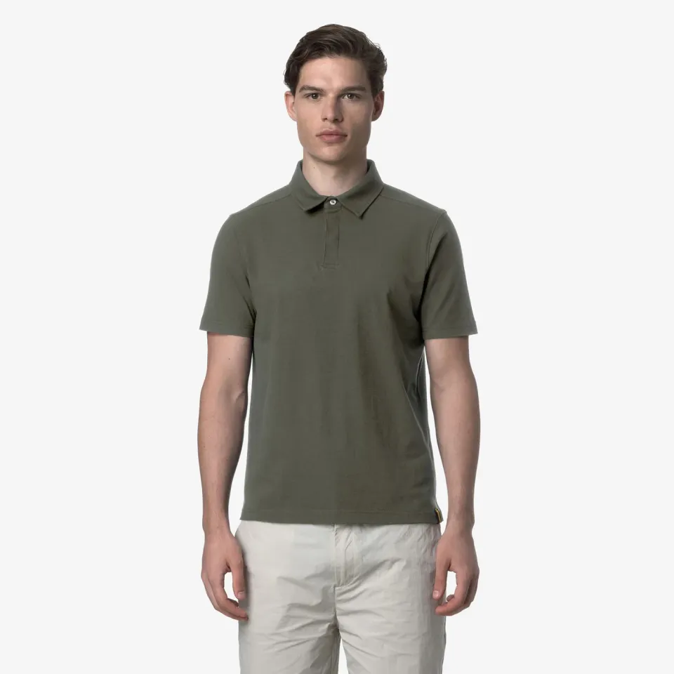 K-Way Cotton Vincelle tricou polo barbati verde lichen