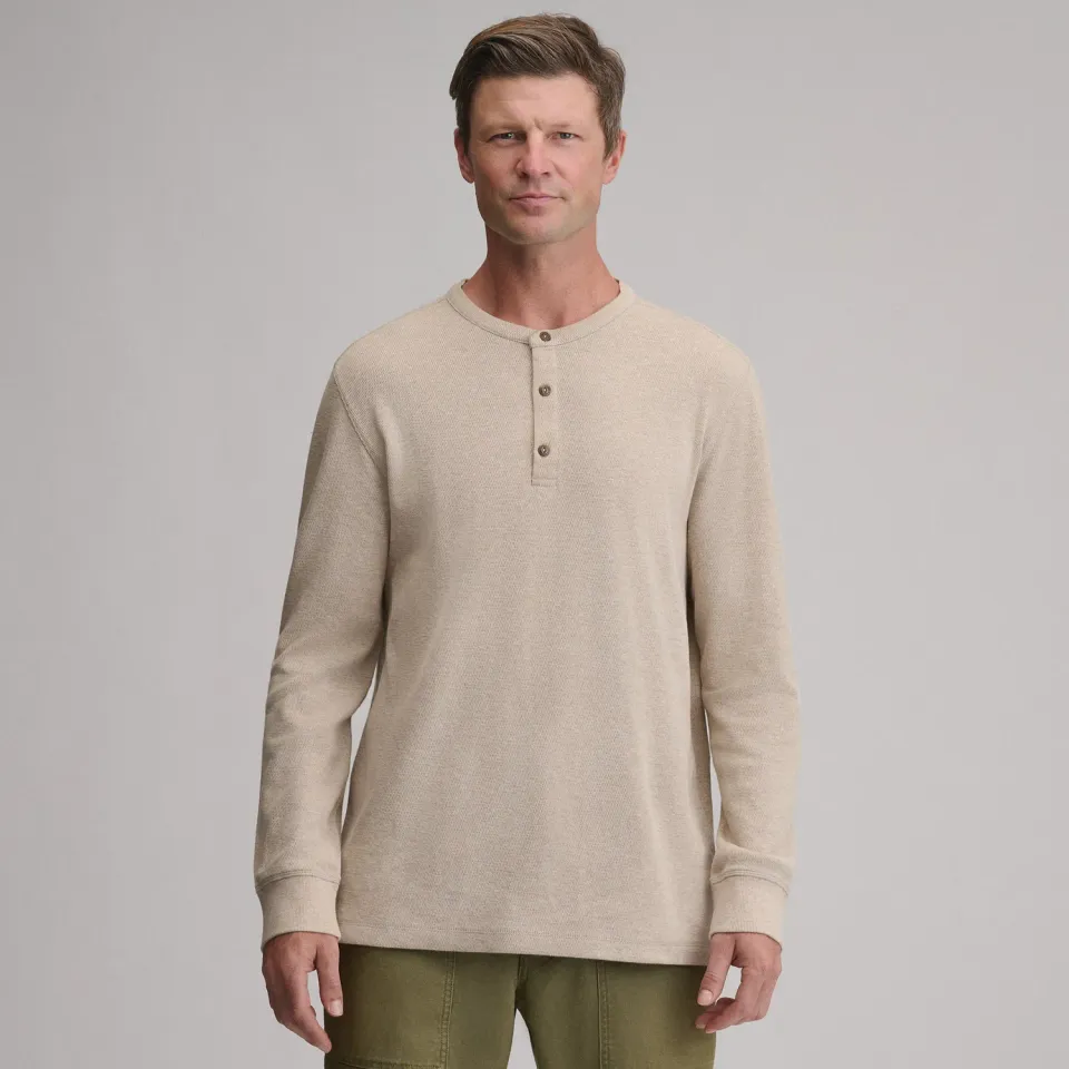 Eddie Bauer Birds Eye Henley Termic Barbati Gri
