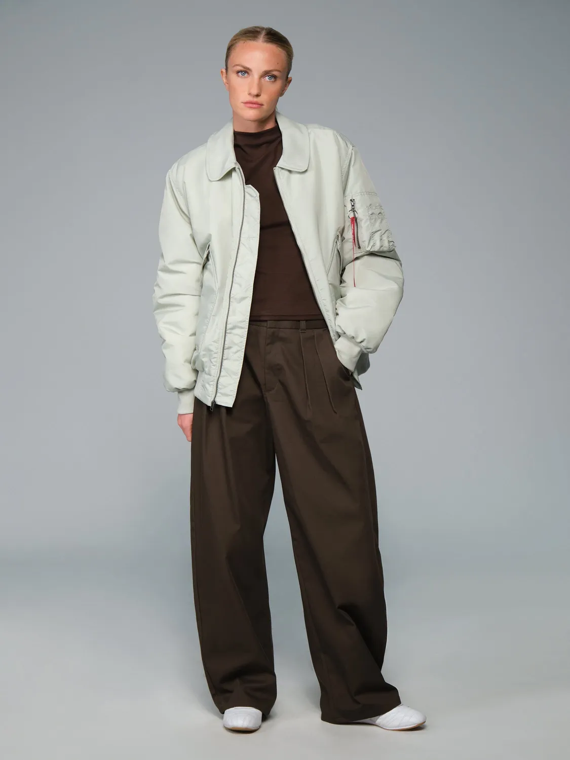 Alpha Industries CWU 45/P Oxford geaca bomber Light Mineral rezistenta