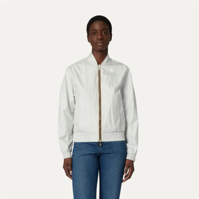 K-Way Amaurette Iridescent geaca femei alba scurta