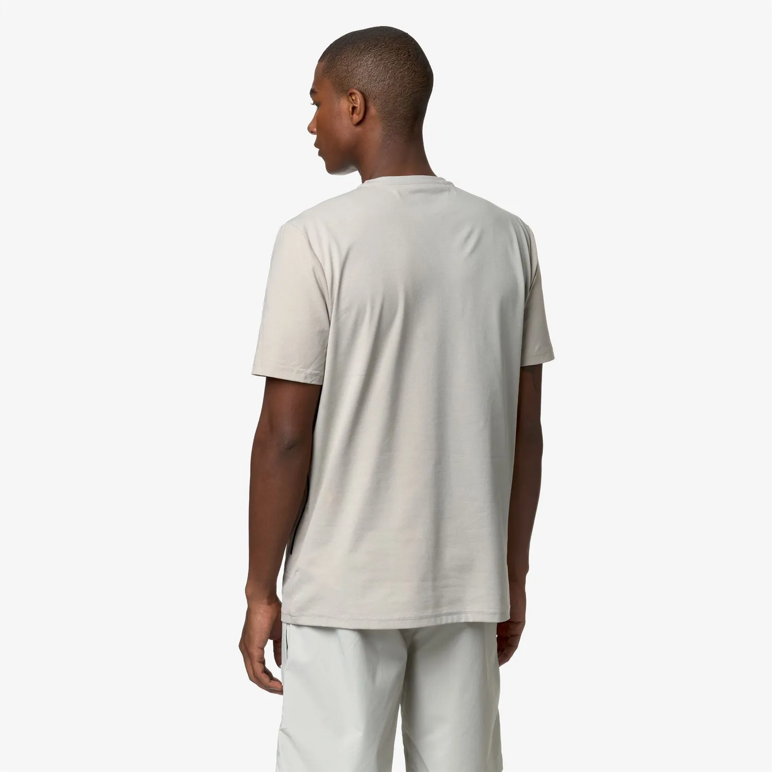 K-Way Seril LF tricou unisex bej cu buzunare
