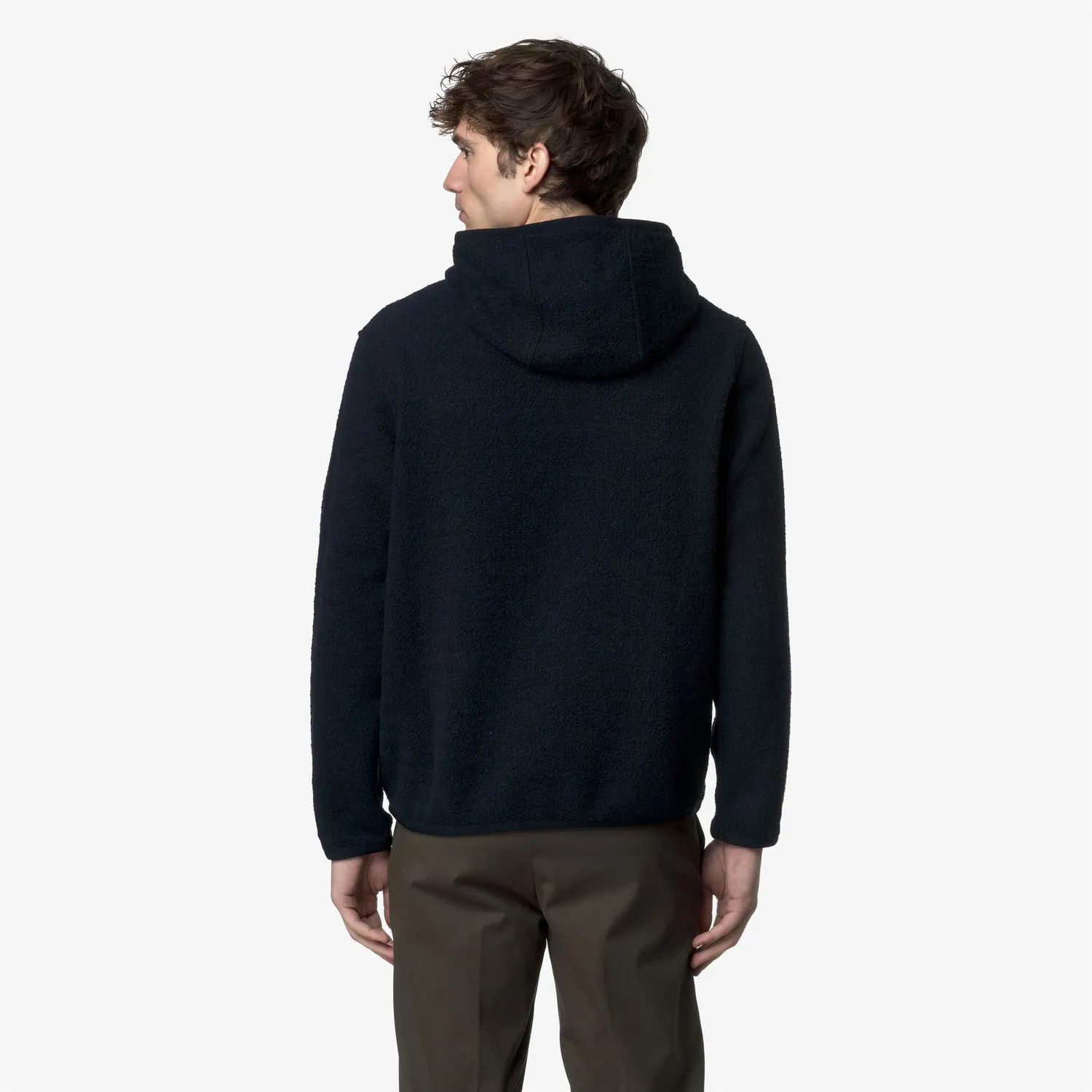 K-Way Aviron Wool Blend hanorac Blue Depth lână