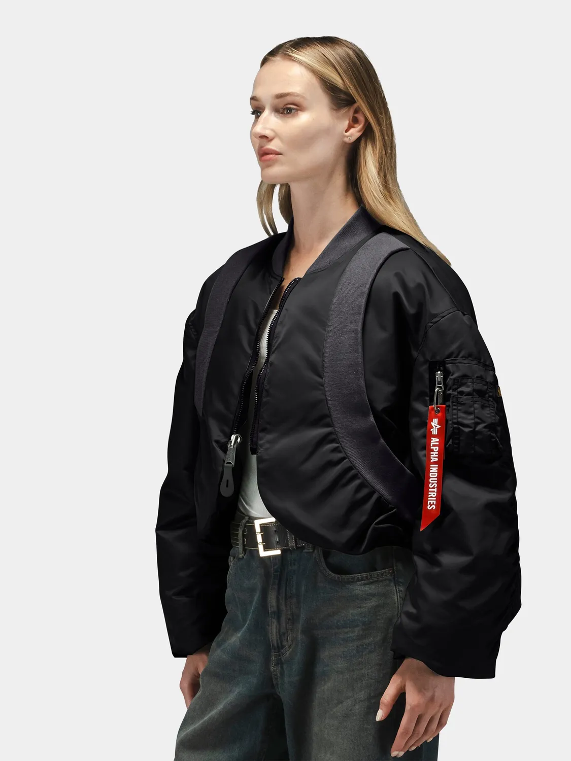 Alpha Industries MA-1 Knit Rib geaca dama neagra calduroasa