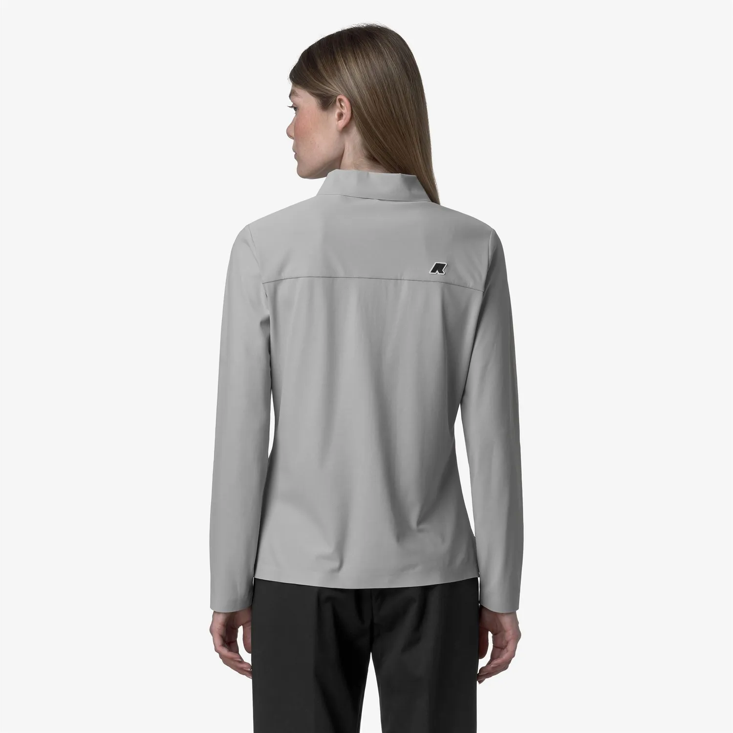 K-Way Flier Golf polo dama gri maneca lunga stretch