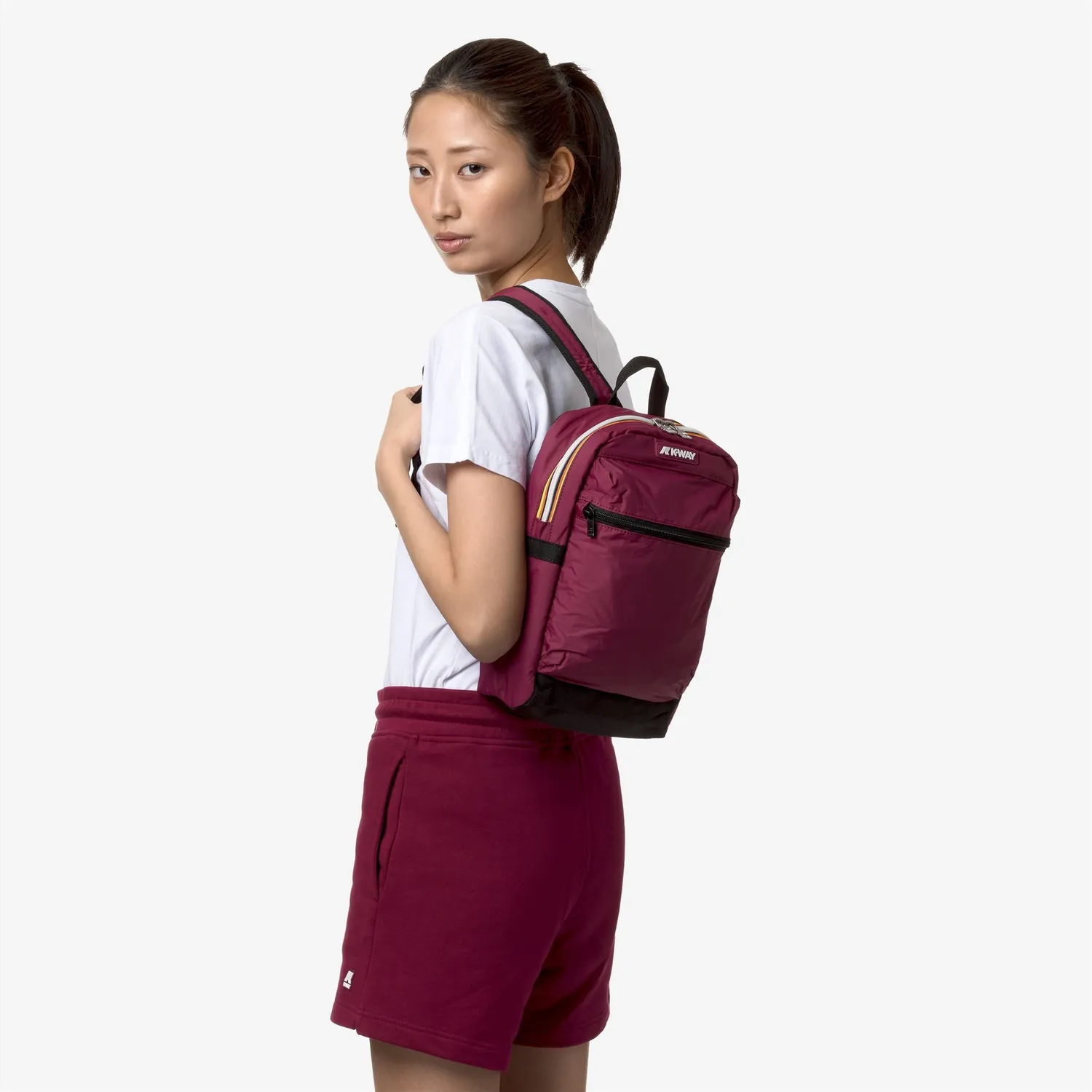 K-Way Small Laon rucsac unisex red dk nylon laptop