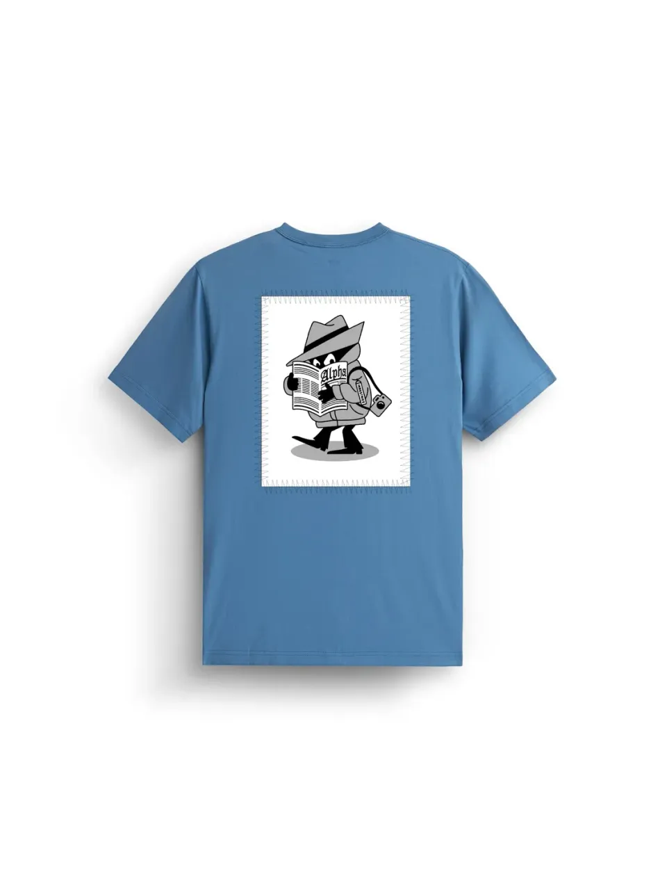 Alpha Industries News Patch tricou albastru bumbac