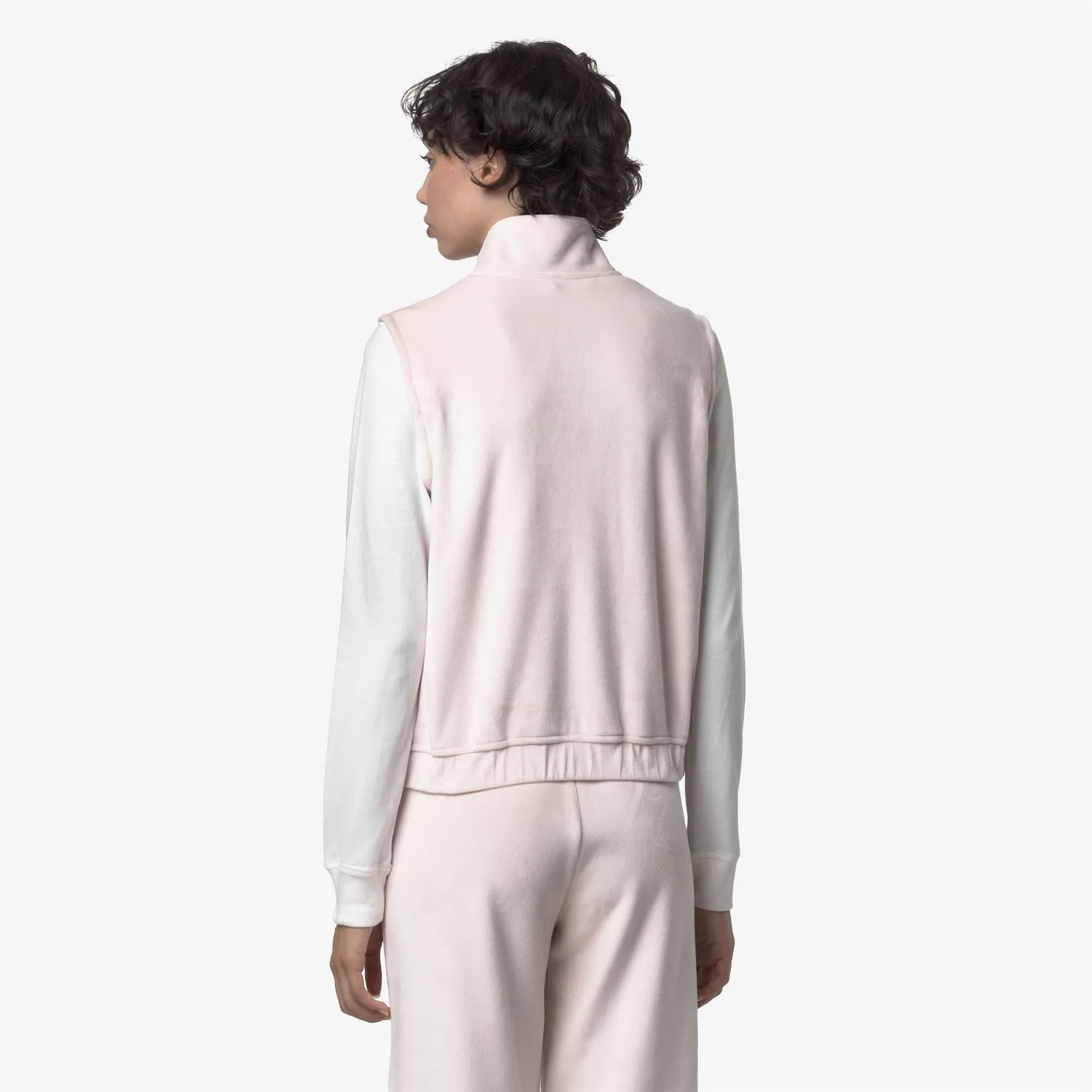 K-Way Vivielme Velour Polar vesta dama roz calduroasa