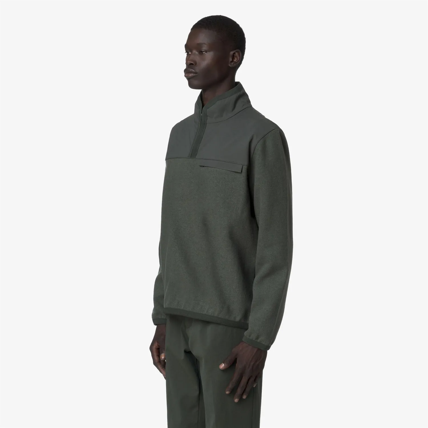 K-Way Fleury K4147SW hanorac verde Blue Airforce