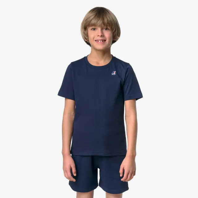 K-Way Leonide tricou copii albastru pliabil bumbac