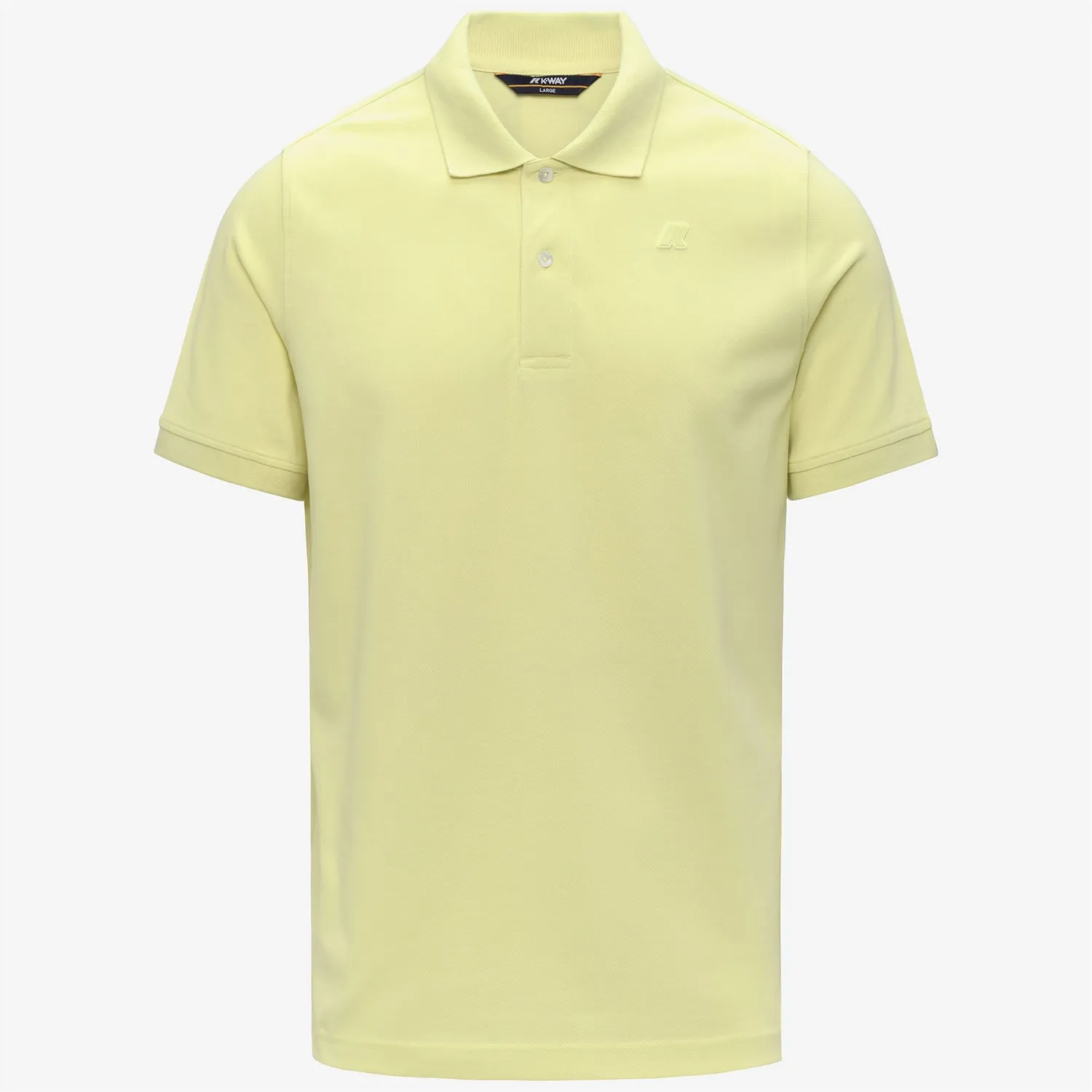 K-Way Amedee Pique Slim polo galben lime bumbac elastic