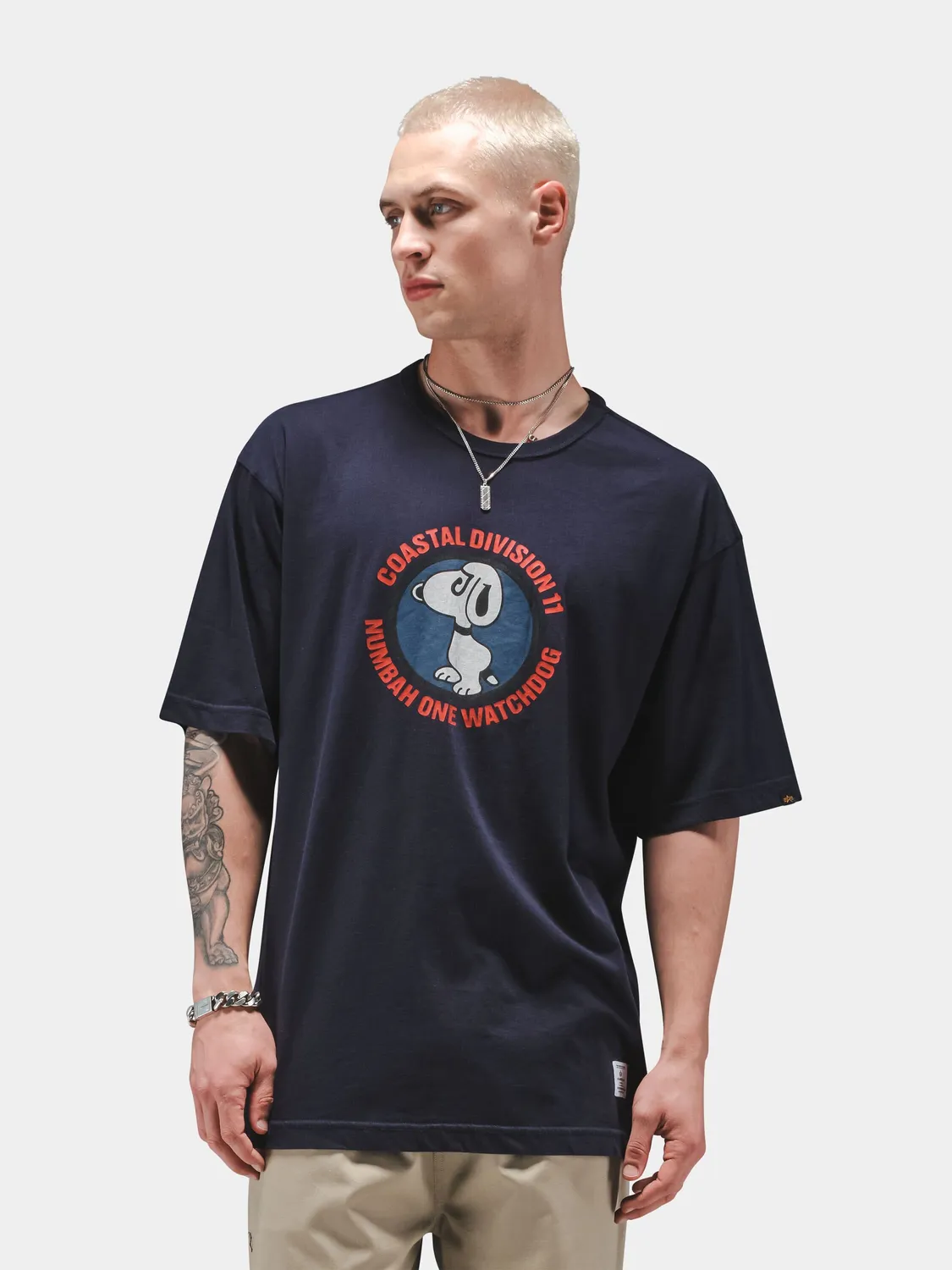 Alpha Industries Watch Dog tricou albastru bumbac relaxat