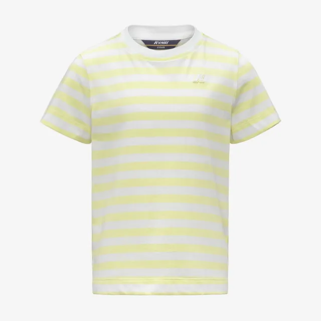 K-Way Melis tricou fete dungi alb-galben bumbac