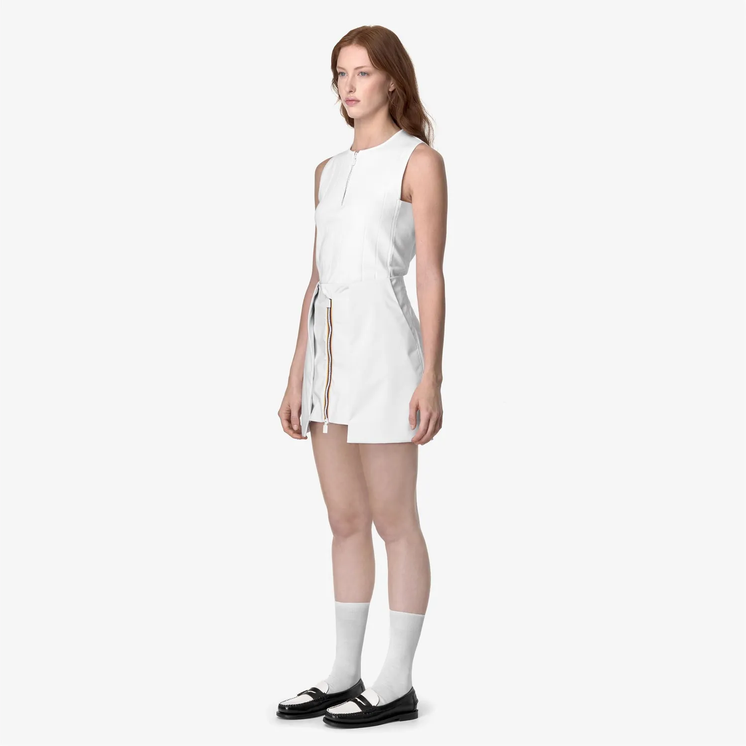 K-Way Shokiel Pockets Bonded Jersey fusta alba impermeabila