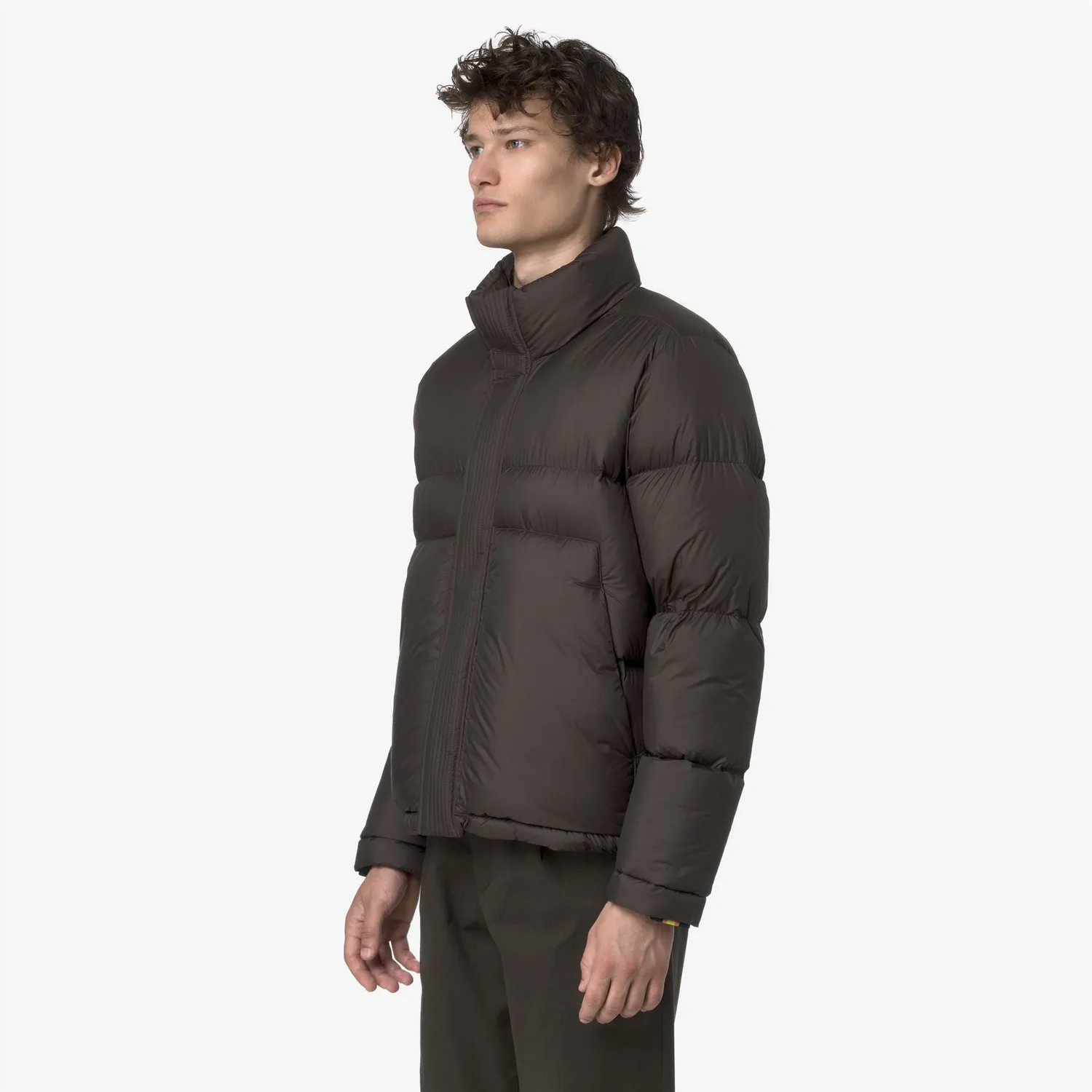 K-Way Tuill Thermo Microfiber geacă puf bărbați Black Olive puf