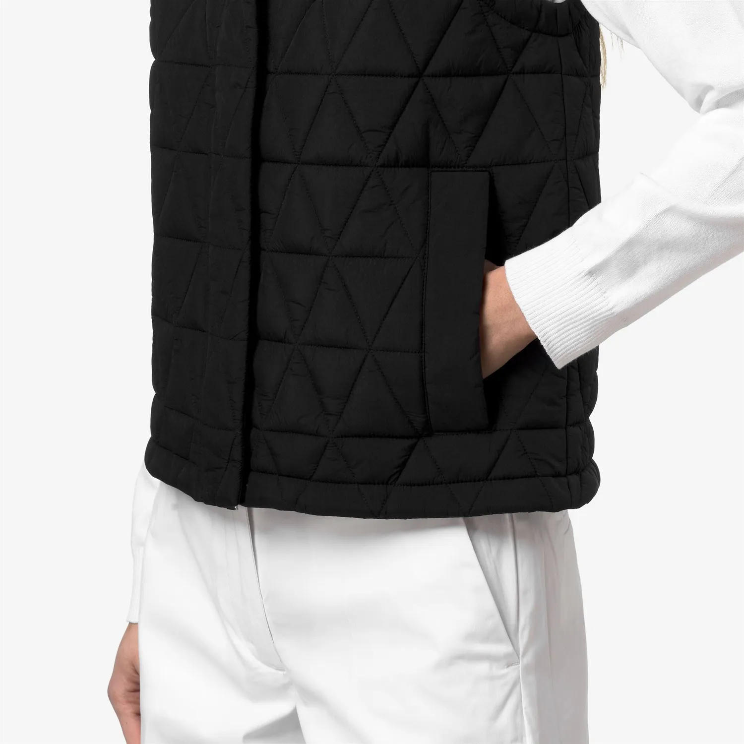 K-Way Satine Diamond Quilted vestă damă negru