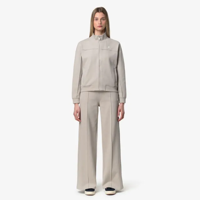 K-Way Loyre Interlock K2133MW pantaloni sport bej deschis stretch