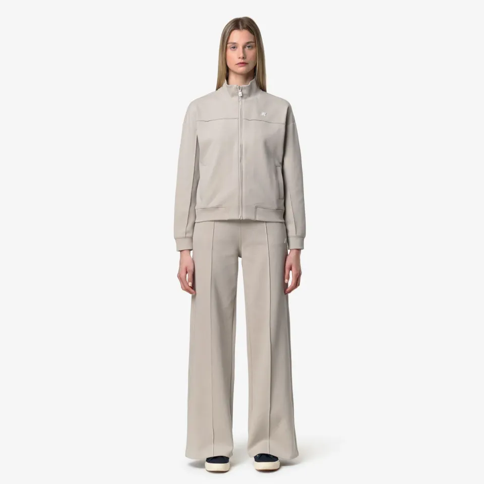 K-Way Loyre Interlock K2133MW pantaloni sport bej deschis stretch