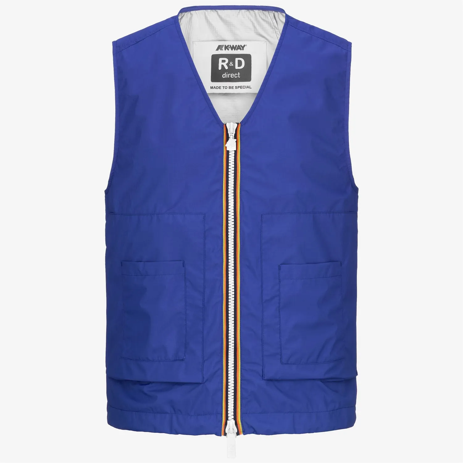 K-Way Barnel vestă albastru Royal nylon reciclabil