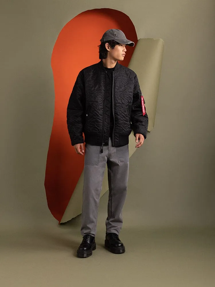 Alpha Industries Camo Quilted MA-1 bomber geacă neagră matlasată