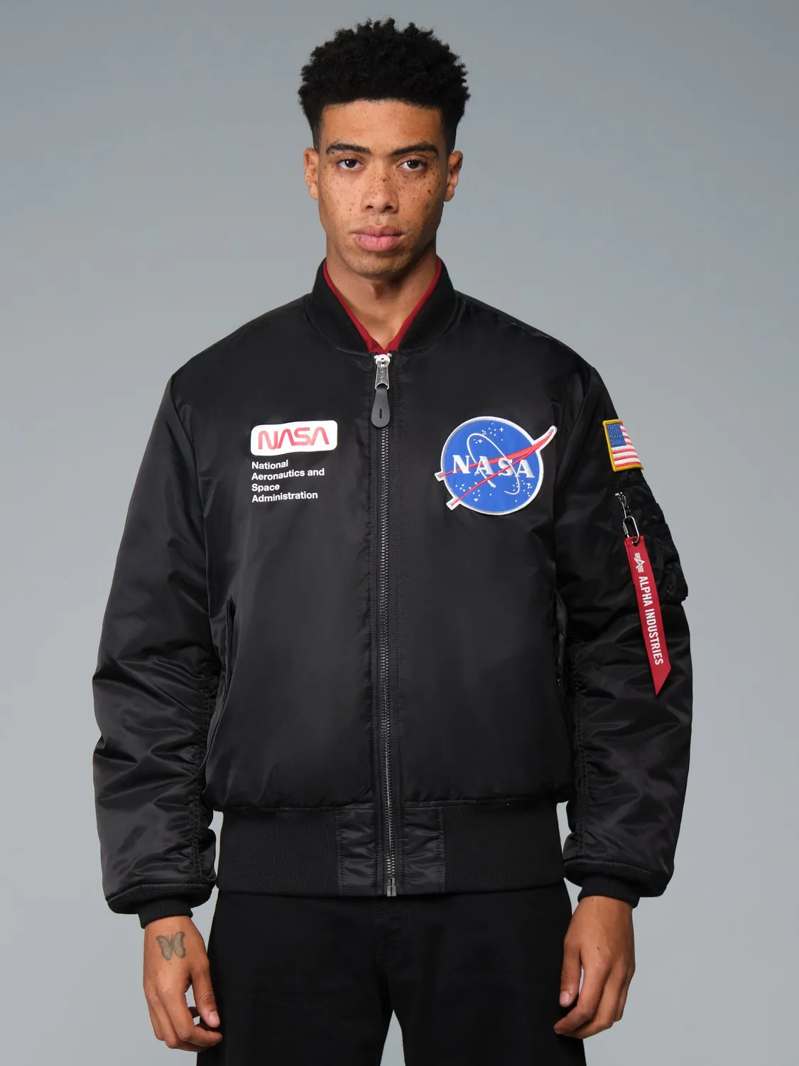 Alpha Industries MA-1 NASA Astronaut geaca bomber neagra