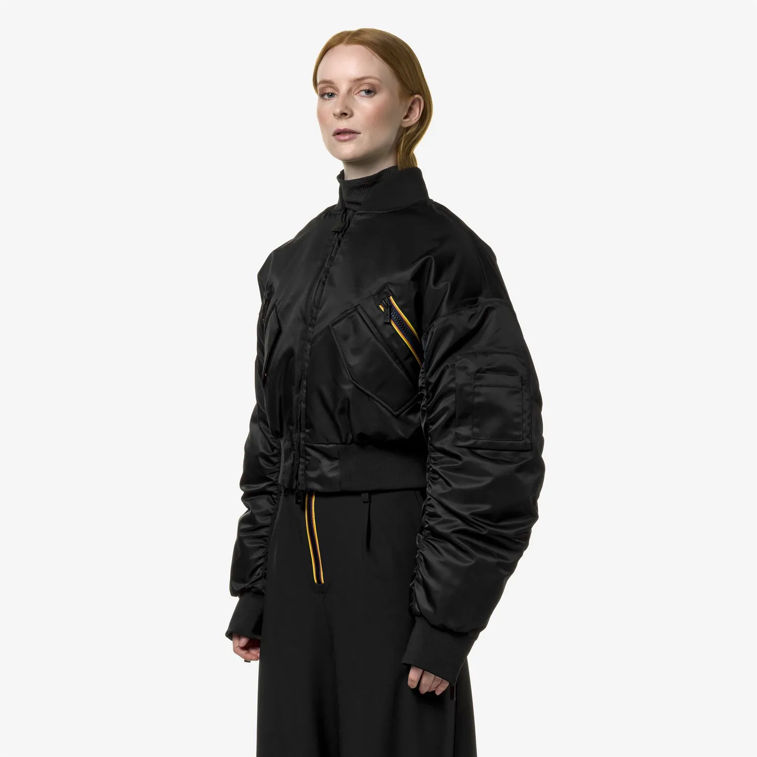 K-Way Loncrop Thermo geaca dama negru scurt matlasata