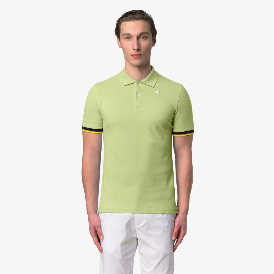 K-Way Vincent Pique Slim polo verde lime bumbac