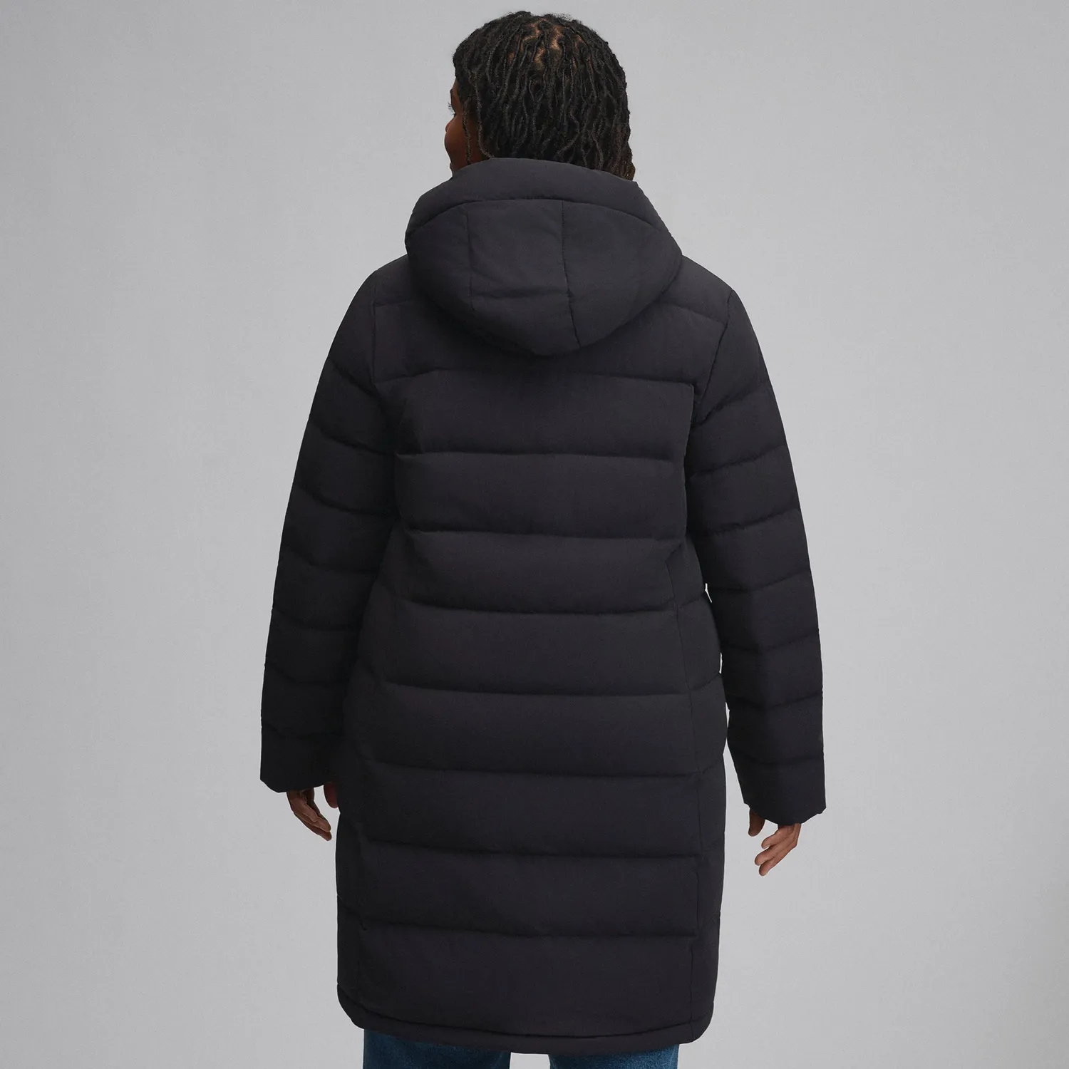 Eddie Bauer EB Stretch Down parka dama lunga Black