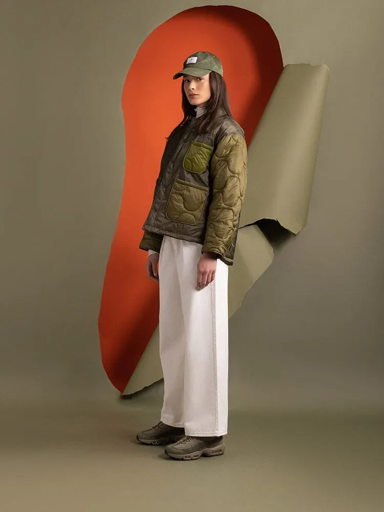 Alpha Industries Chore Coat palton dama verde matlasat