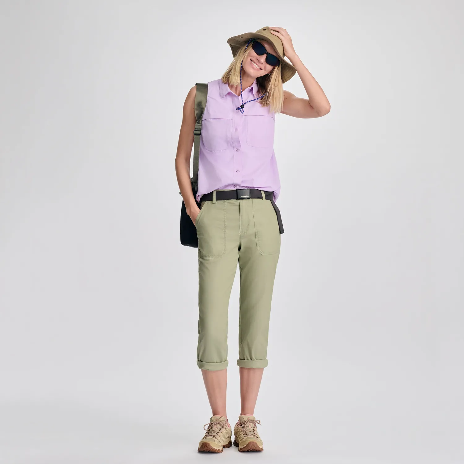 Eddie Bauer Rainier Ripstop camasa dama alba fara maneci
