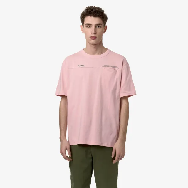 K-Way Fantome tricou barbati roz-verde