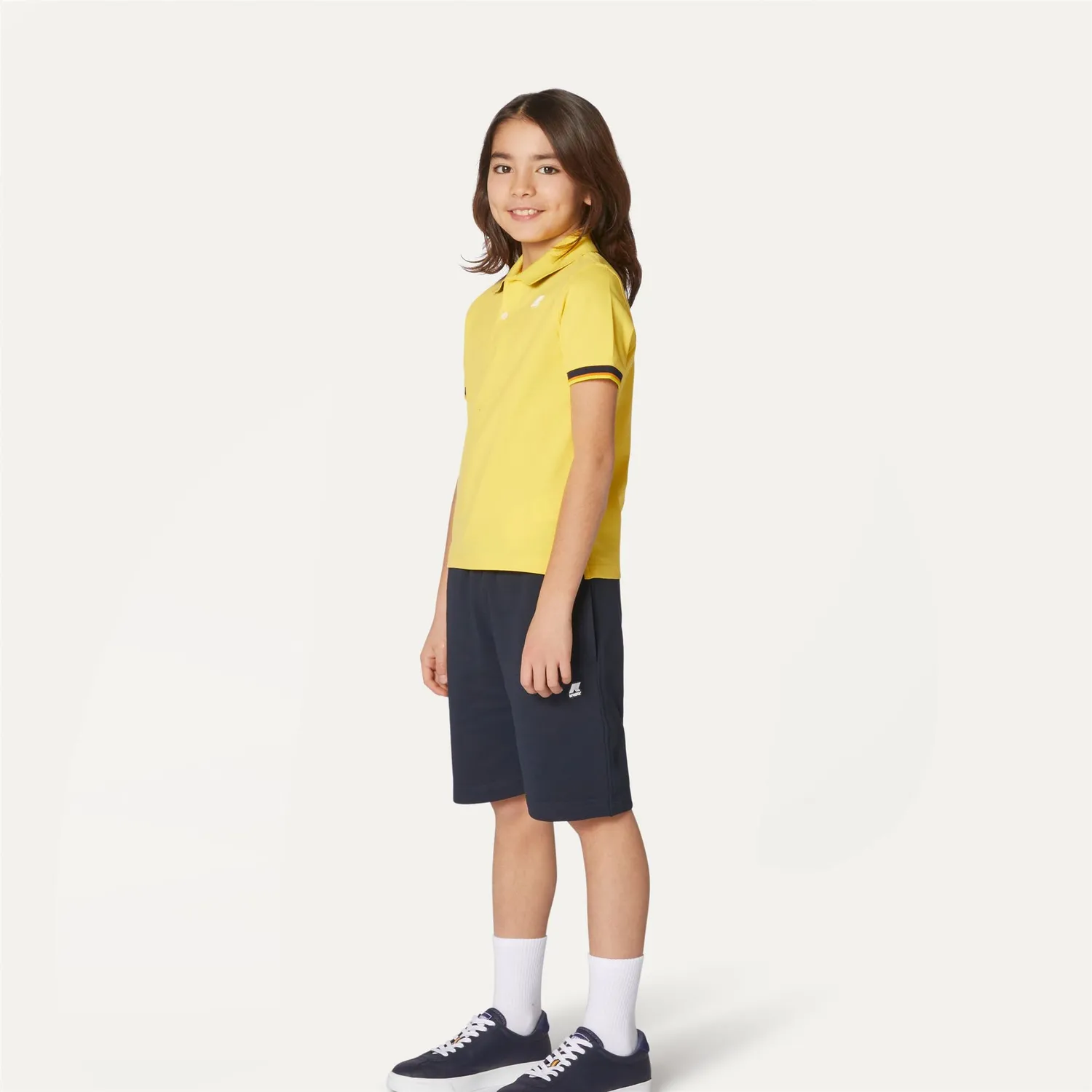 K-Way Vincent polo baieti galben bumbac stretch