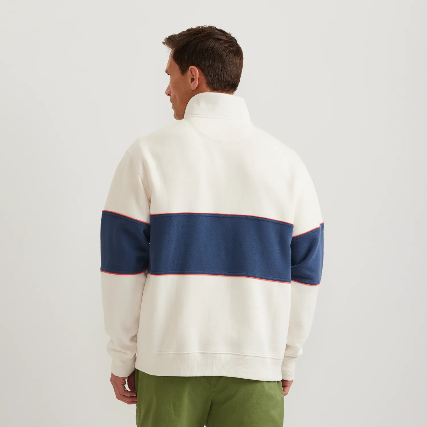 Eddie Bauer Vintage Soft 1/4-Zip pulover Ivory dungi