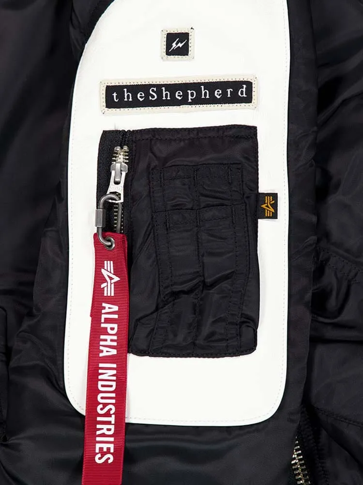 Alpha Industries MA-1 Shepherd geaca bomber negru reversibila