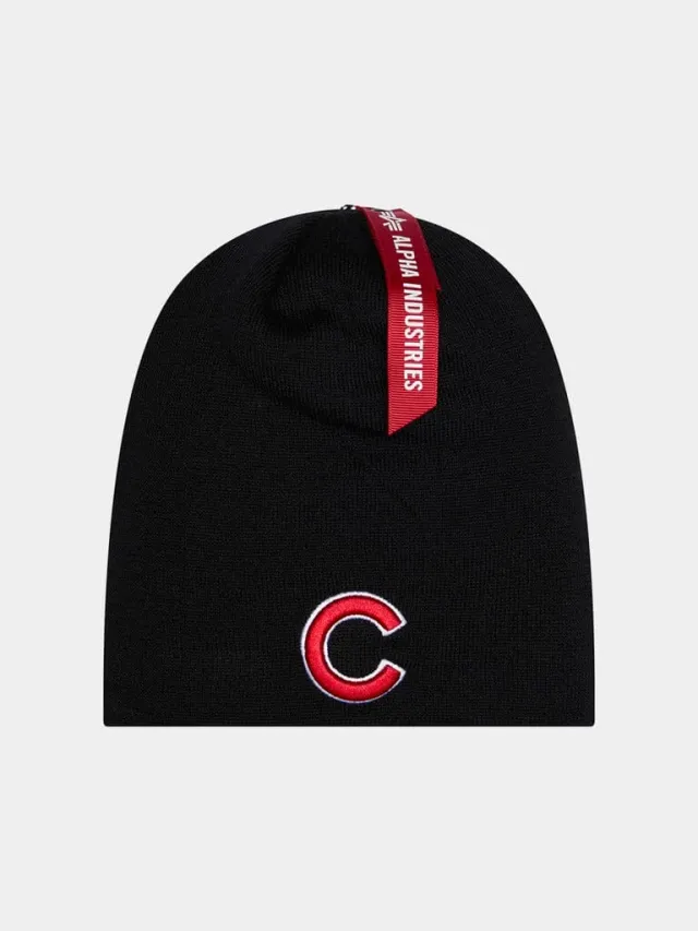 Alpha Industries Chicago Cubs New Era caciula neagra lana