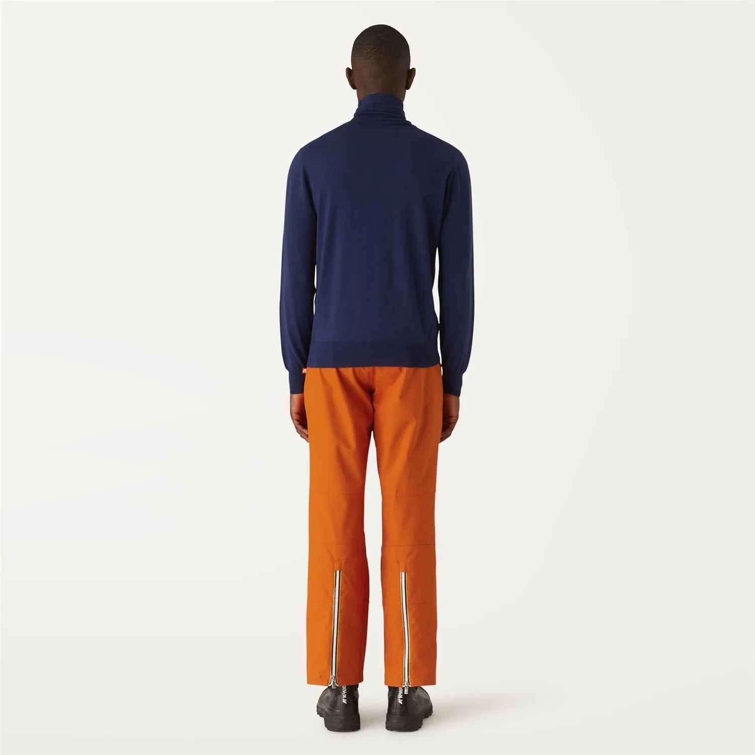 K-Way Noe Micro Twill pantaloni portocalii impermeabili