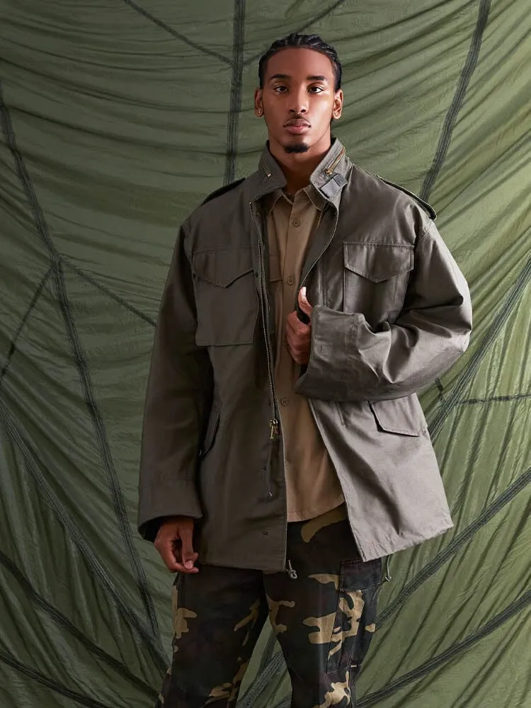 Alpha Industries M-65 geaca field olive lunga pana la coapsa