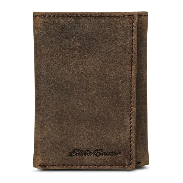 Eddie Bauer Trifold portofel piele Tan RFID