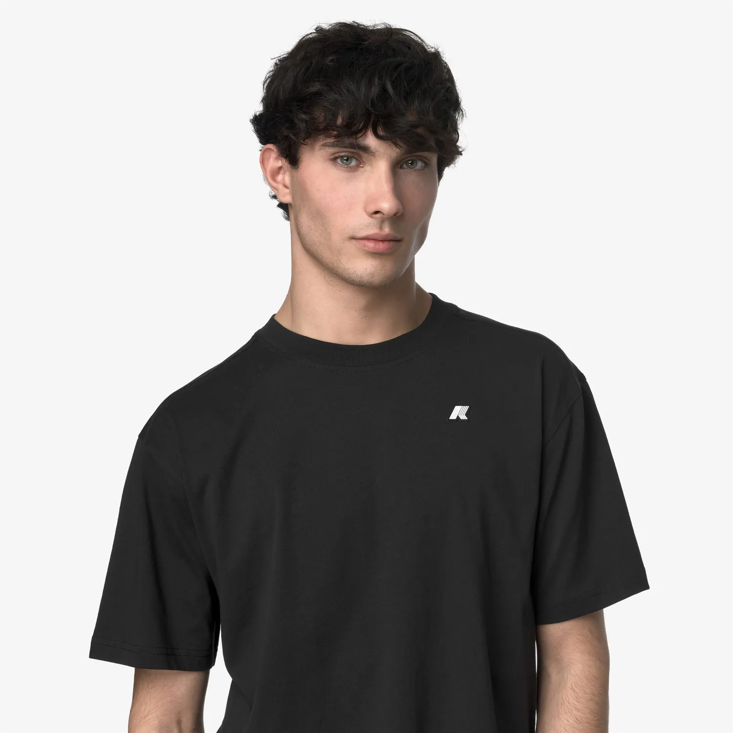 K-Way Solo tricou barbati negru regular bumbac