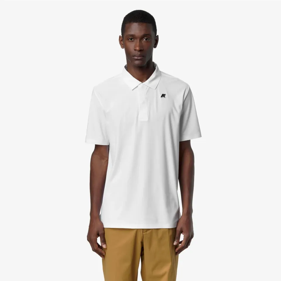 K-Way Swing K51346W tricou polo bărbați alb golf
