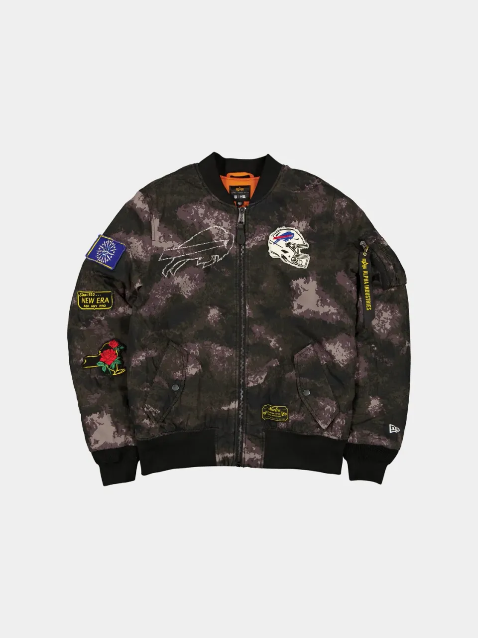 Alpha Industries MA-1 geaca bomber neagra Bills camo