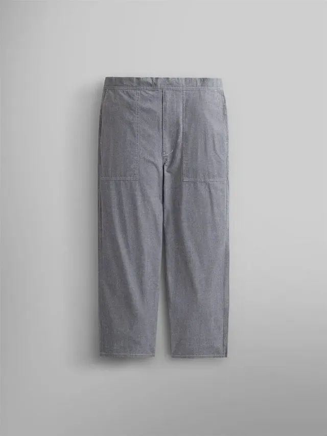 Alpha Industries Wide Leg Cotton pantalon gri bumbac