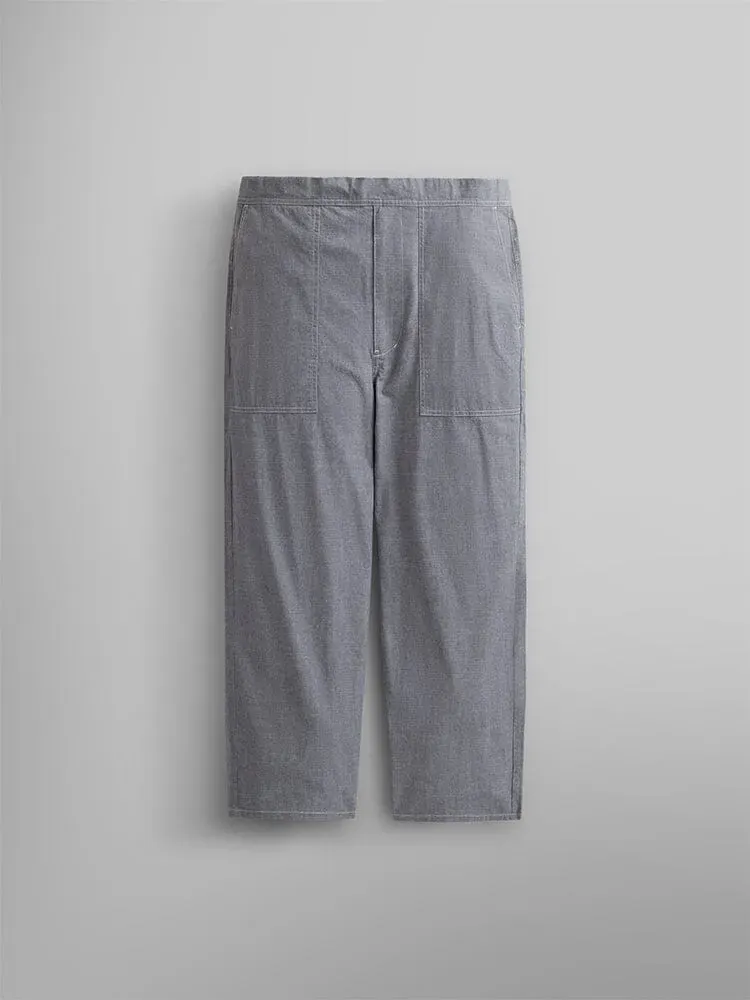 Alpha Industries Wide Leg Cotton pantalon gri bumbac