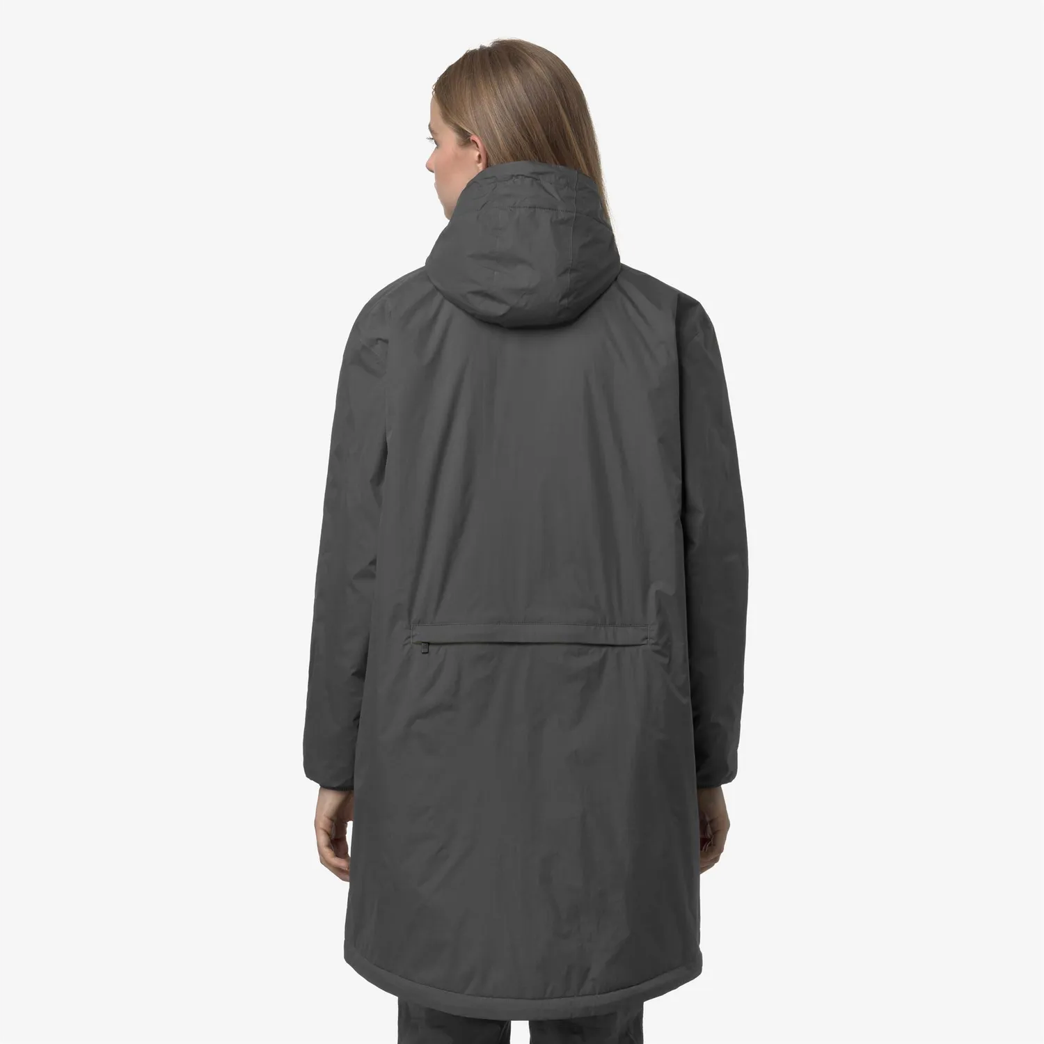 K-Way Le Vrai Eiffel palton unisex gri 3/4 calduros