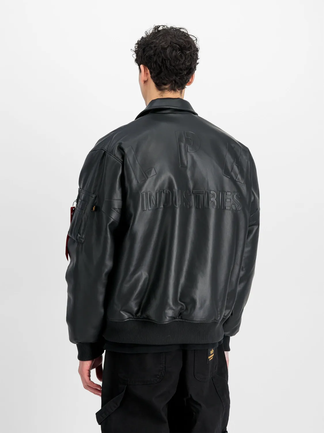 Alpha Industries PU College geaca neagra piele ecologica