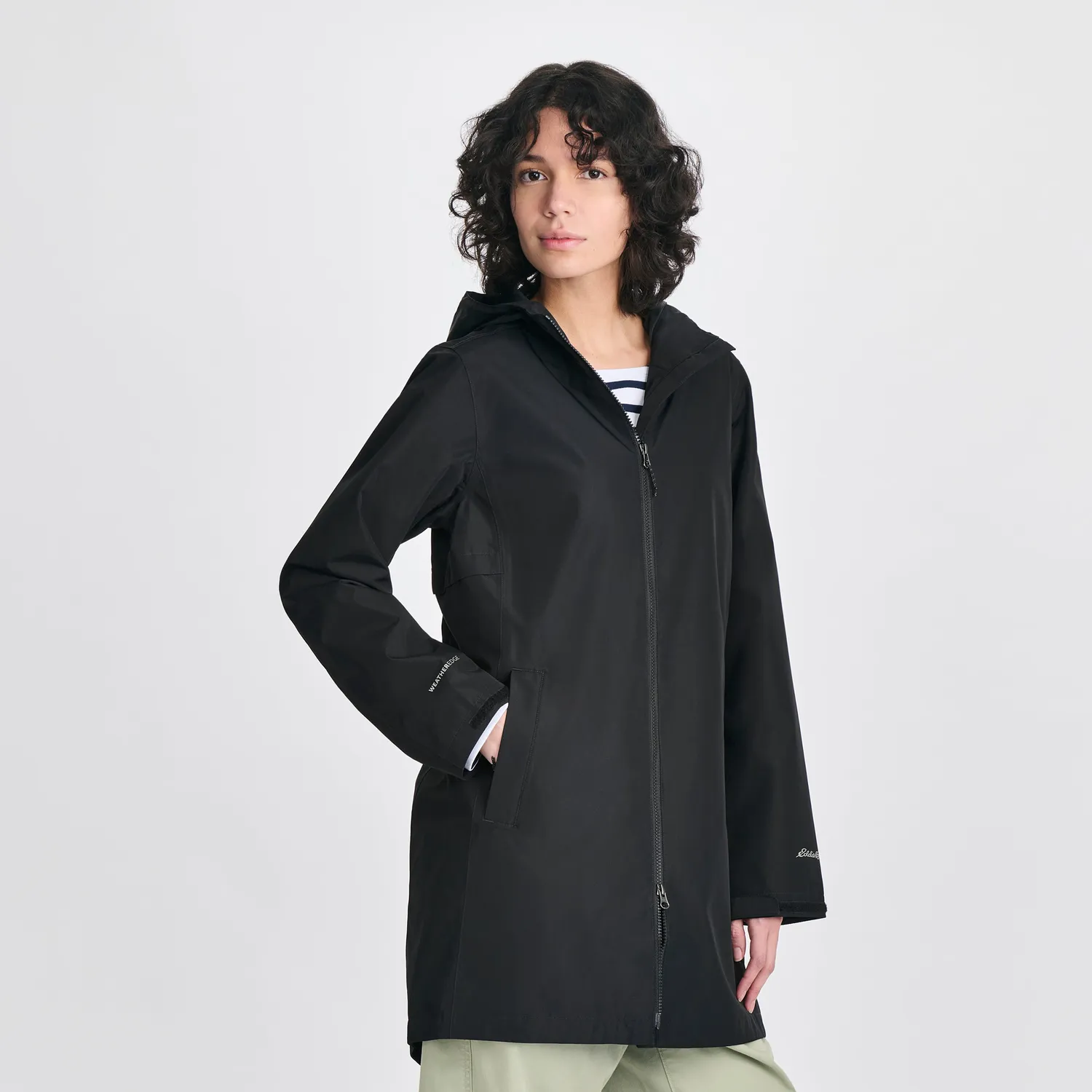 Eddie Bauer Rainy Pass trenci dama negru impermeabil