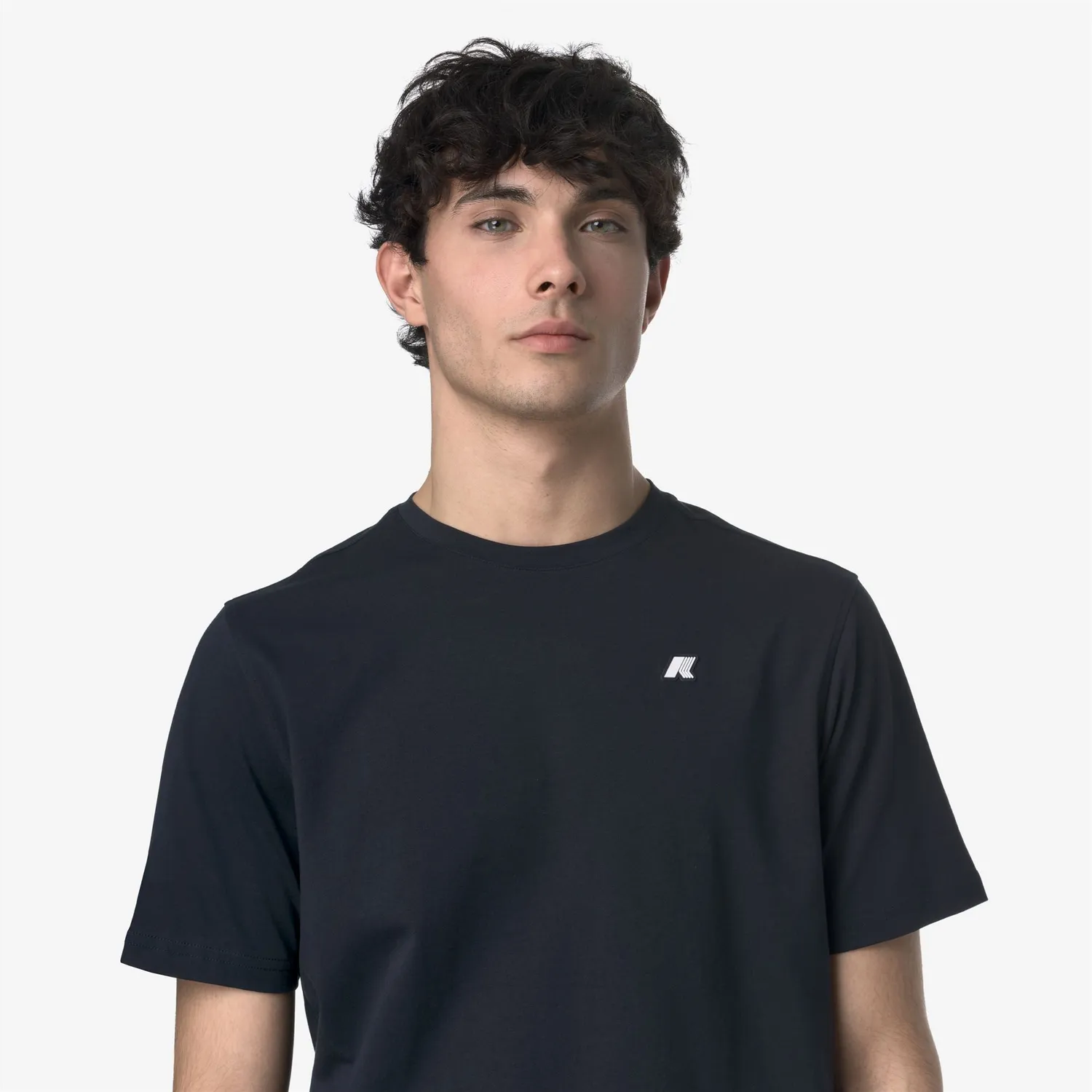 K-Way Odom Jersey Slim tricou barbati albastru bumbac
