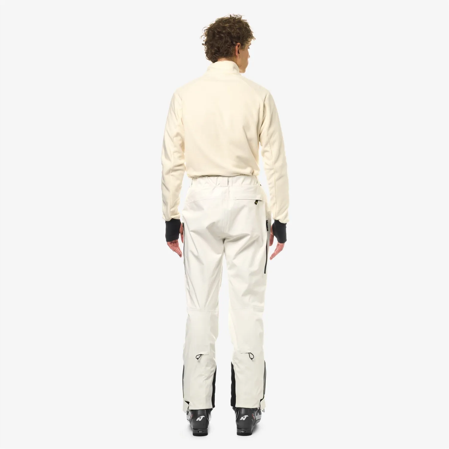 K-Way Aussois Micro Twill pantaloni schi barbati albi impermeabili